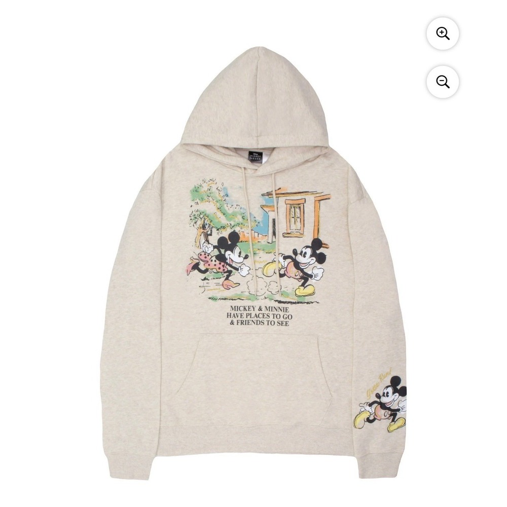 Disney Mickey Mouse Women's Pullover Hoodie, Long Sleeve Graphic Hooded Sweat xl